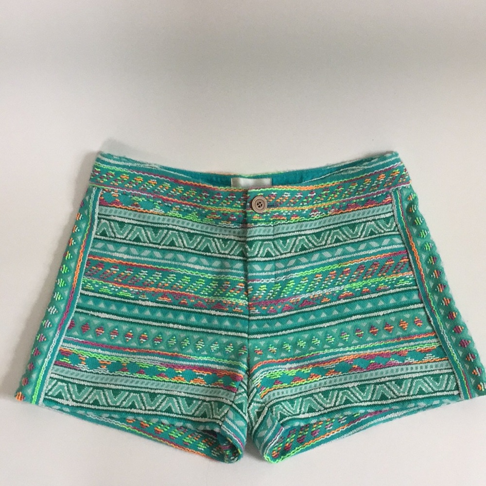 Anthropologie Embroidered Shorts